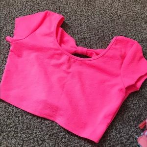 Hot pink crop top
